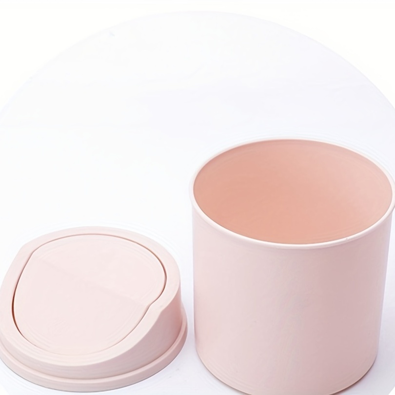 Hot-selling Simple Desktop Plastic Flip-top Trash Can Household Mini Trash  Can Creative European-style Living Room With Lid Paper Basket - Temu