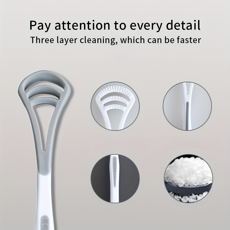 Silicone Tongue Scraper Oral Care Tool Adults