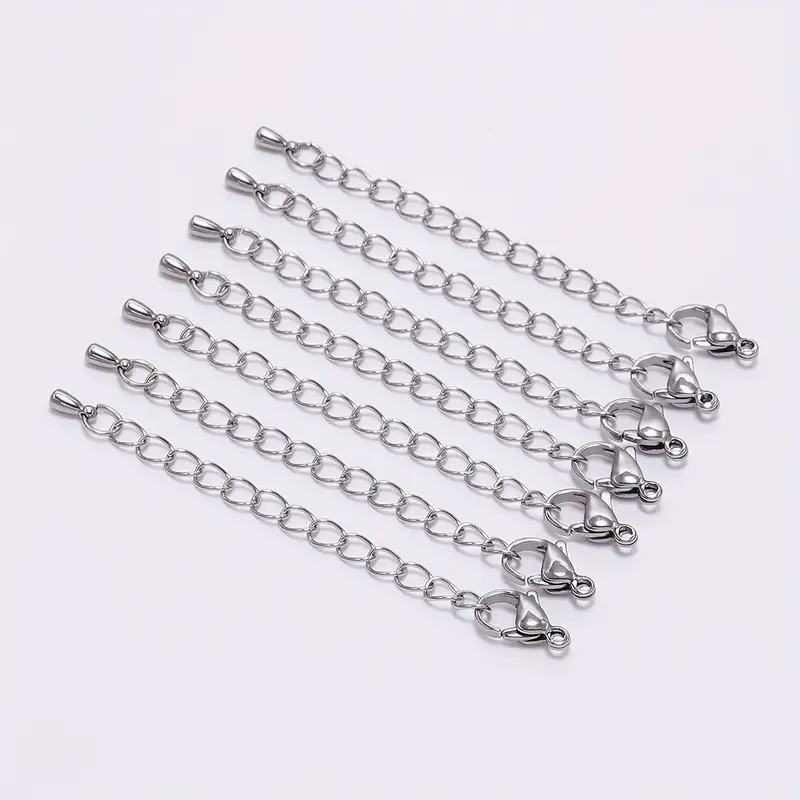50pcs/lot 50mm Gold Necklace Extension Tail Chain Bracelet