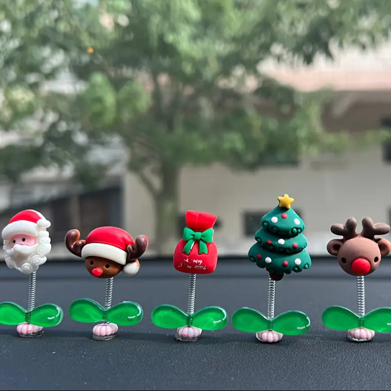 6 Stück Weihnachtsserie Auto-Ornamente, Auto-Schaukel-Ornamente