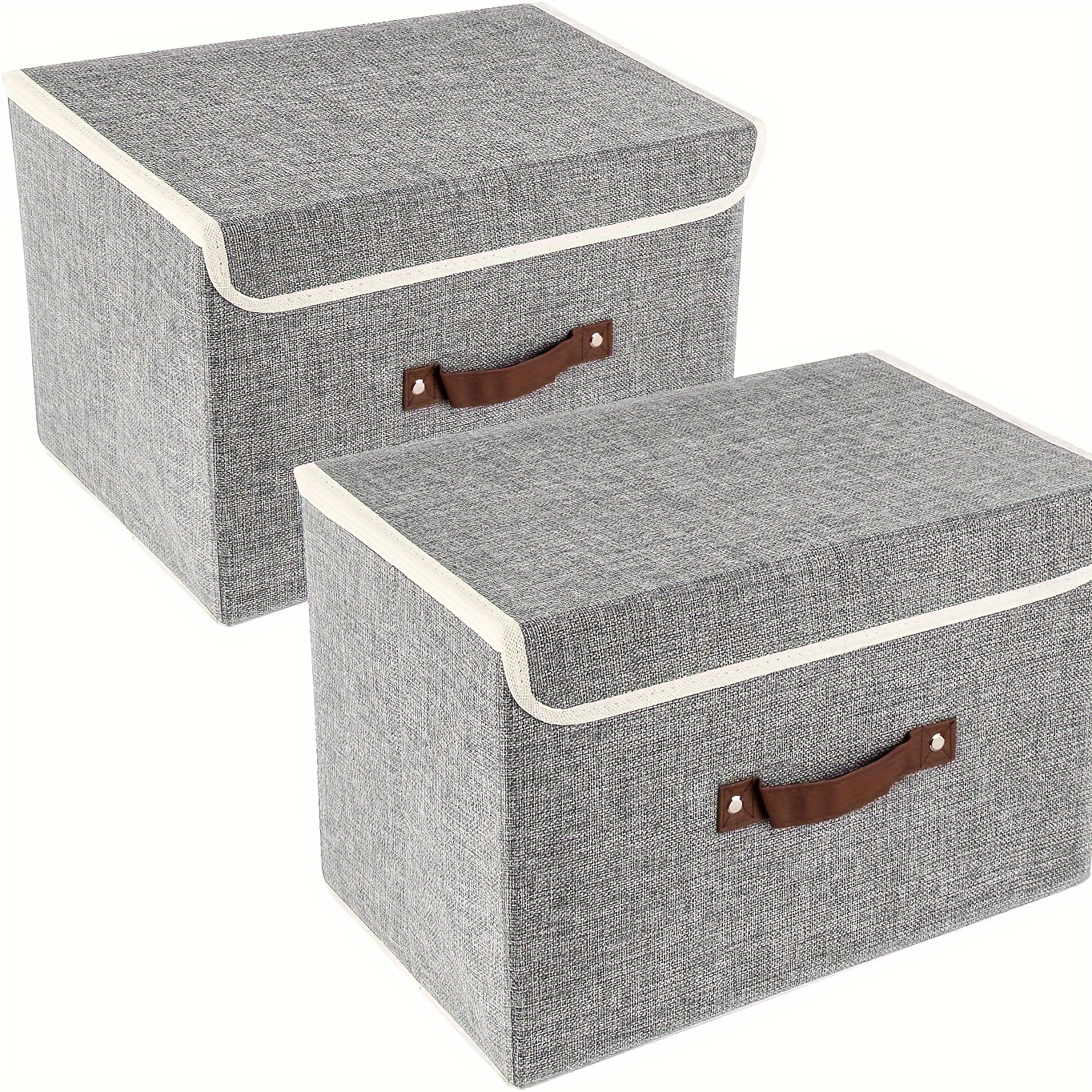  Grey - Lidded Home Storage Bins / Storage Baskets, Bins &  Containers: Home & Kitchen