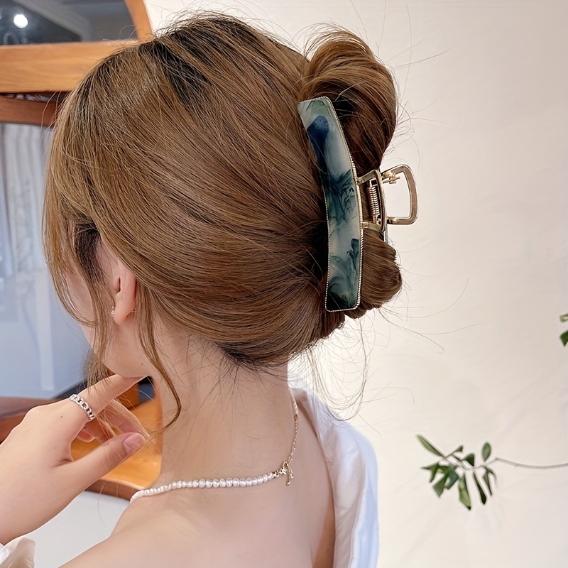 Leopard Pattern Hair Claw Plaid Ponytail Holder Hair Accessories