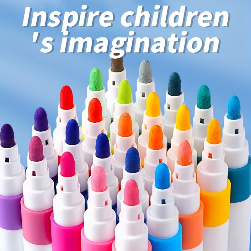 12 24 Colors Acrylic Marker Pen Acrylic Paint Brush Markers - Temu