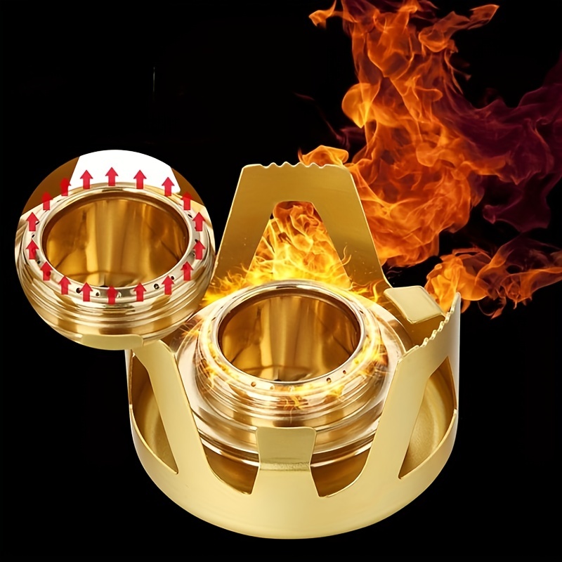 Mini Alcohol Stove For Backpacking Lightweight Brass - Temu