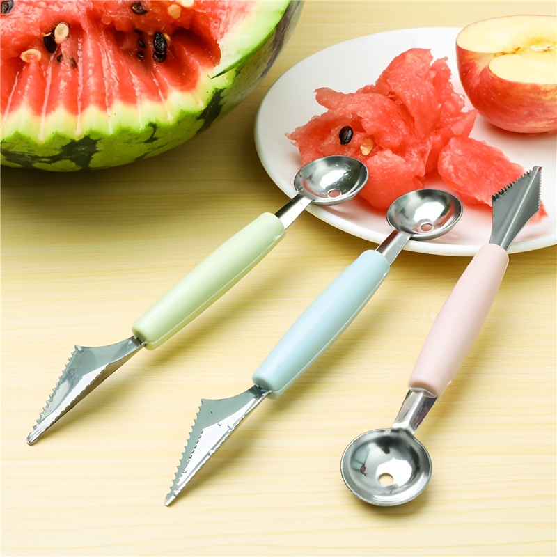 Stainless Steel Fruit Ice Ball Spoon Fruit Watermelon Cutter Melon Baller  Scoop Set Ball Digger Watermelon Scoop Carved Knife Creative Spoon Fruit  Tool Fruit Platter Tool Kitchen Stuff, Kitchen Gadgets - Temu