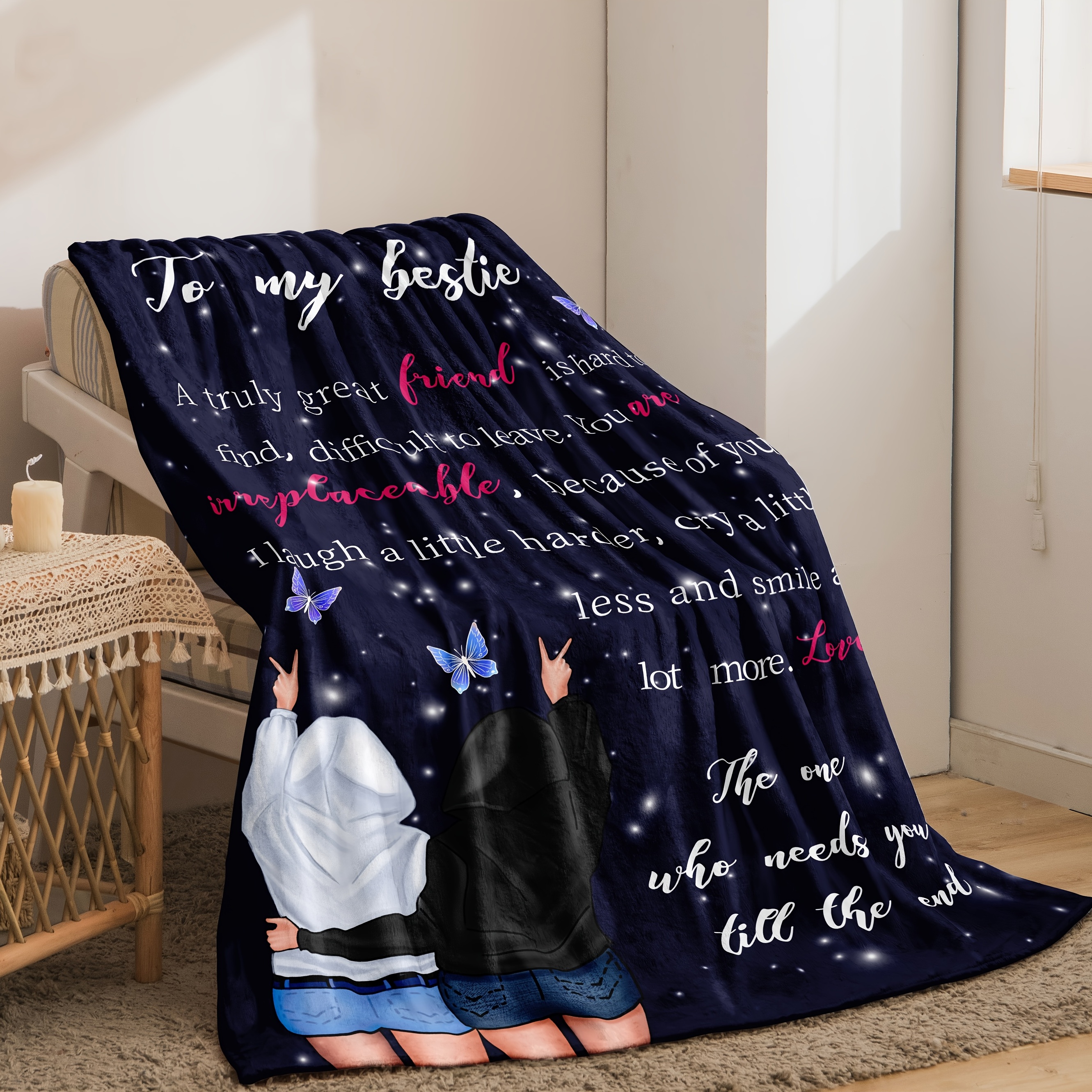 Flannel Blanket Bestie Blanket Soft Warm Cosy Blanket Sofa Temu