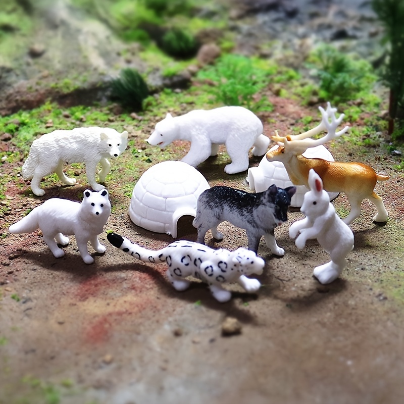 TOYMANY Lot de 14 mini figurines danimaux de la ferme, en plastique