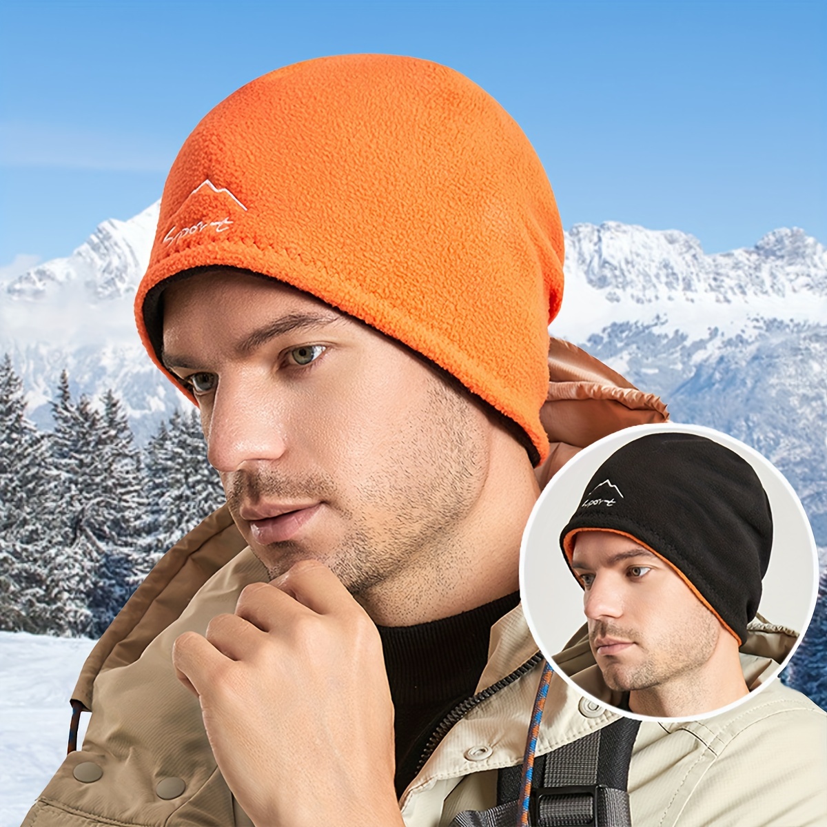 Bonnet pour homme Chaleur d'automne et d'hiver avec - Temu France