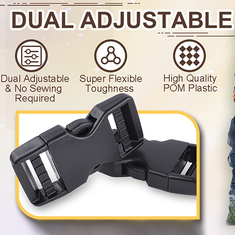 Quick Side Release Buckles 1 Inch,Super Heavy Duty Plastic Snap Buckle  Clips Clasps 1 Inch Backpack Strap Replacement Buckle Dual Adjustable No  Sewing