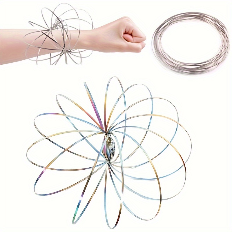 Flow Ring Spinner Ring Arm Toy - Magic Ring Toy Flow Rings Kinetic Spring  Bracelet - 3D Kinetic Flow Rings Arm Slinky Arm Spinner Toy Mystical Flow  Rings Christmas, Halloween, Thanksgiving Day