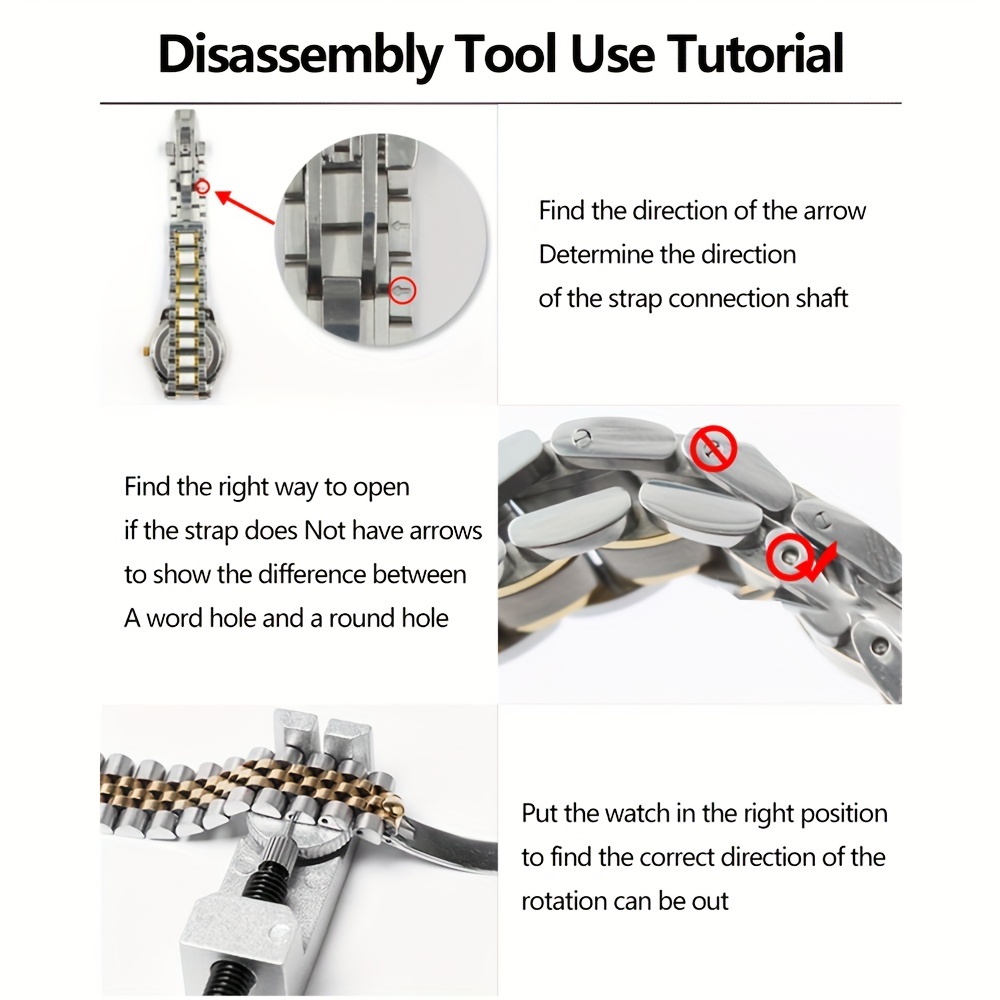 hot sale metal adjustable watch strap bracelet link pin Temu