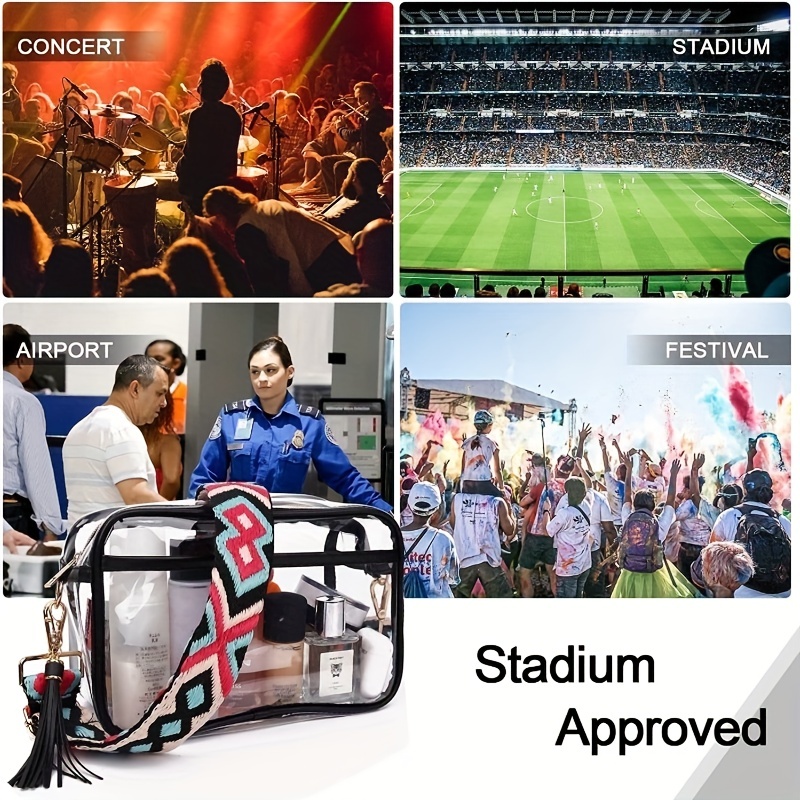 Summer Transparent Crossbody Bag Stadium Approved Square Purse