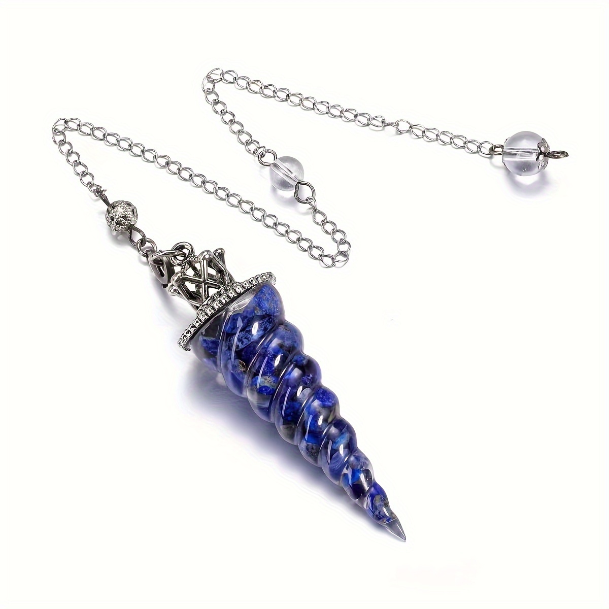 Witchcraft Pendulum Necklace, Wicca Crystal Pendant