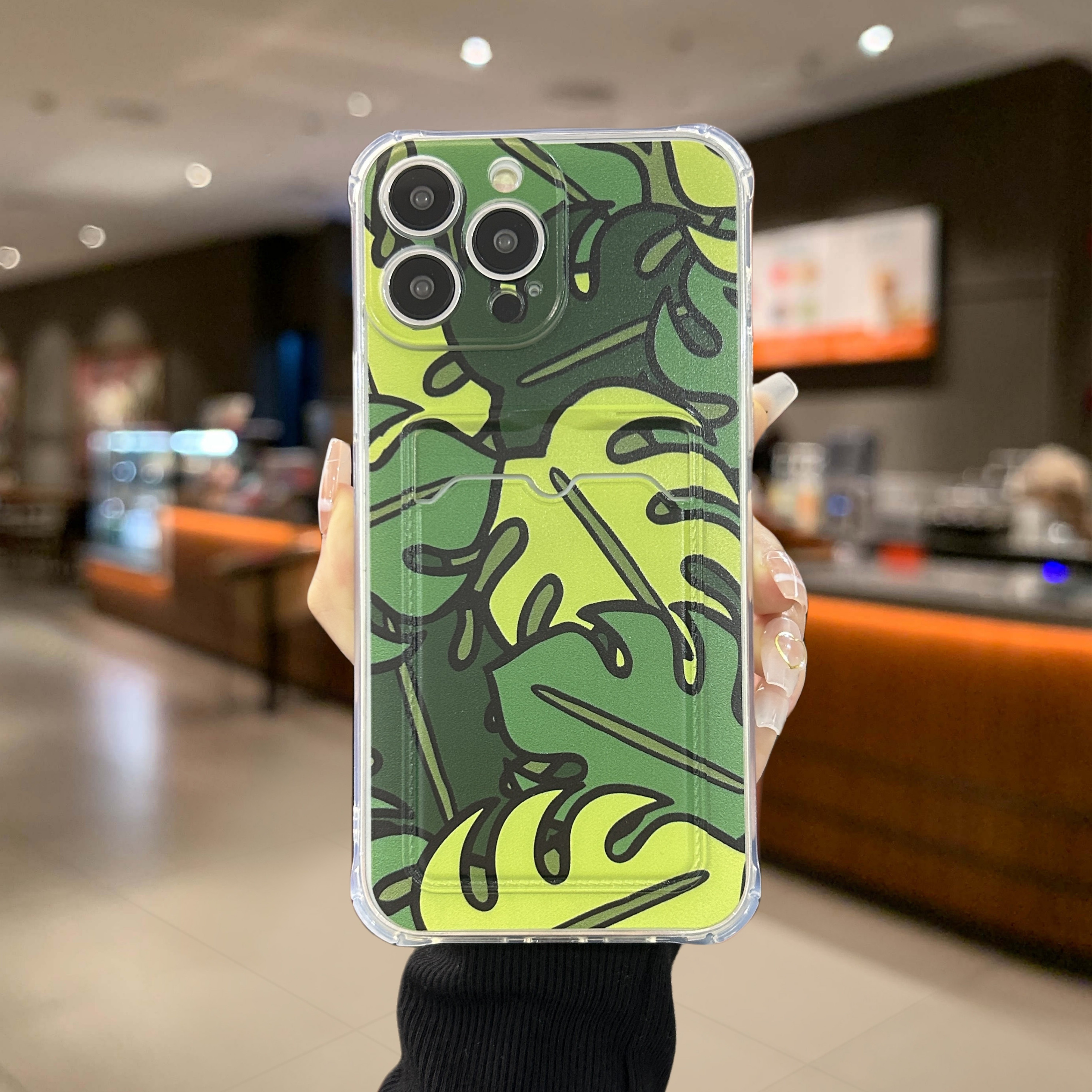 Carcasa de TPU de alta protección con diseño tropical para iPhone 12 Mini