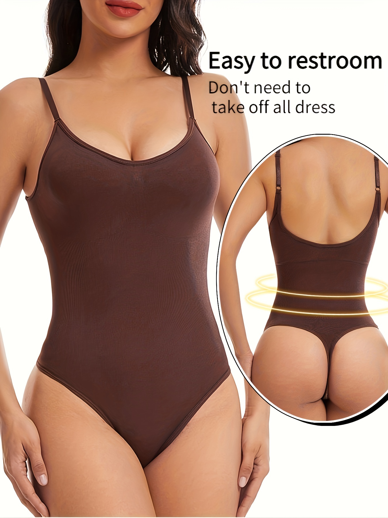 NEW COMFREE Women's Slimming Shapewear Bodysuit Tummy Control Body Briefer  Nude