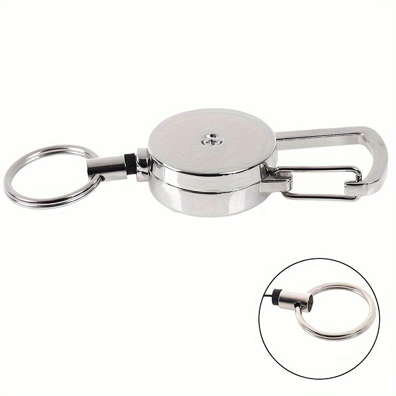 1pc Large Metal Keychain Keyring, Outdoor Camping Hiking Travel Equipment, Hanging Buckle Key Ring Accessories,Temu
