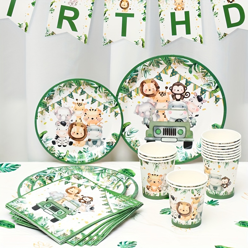 Assiettes en carton Joyeux Anniversaire Vert Sauge - Vaisselle jetable  anniversaire pas cher