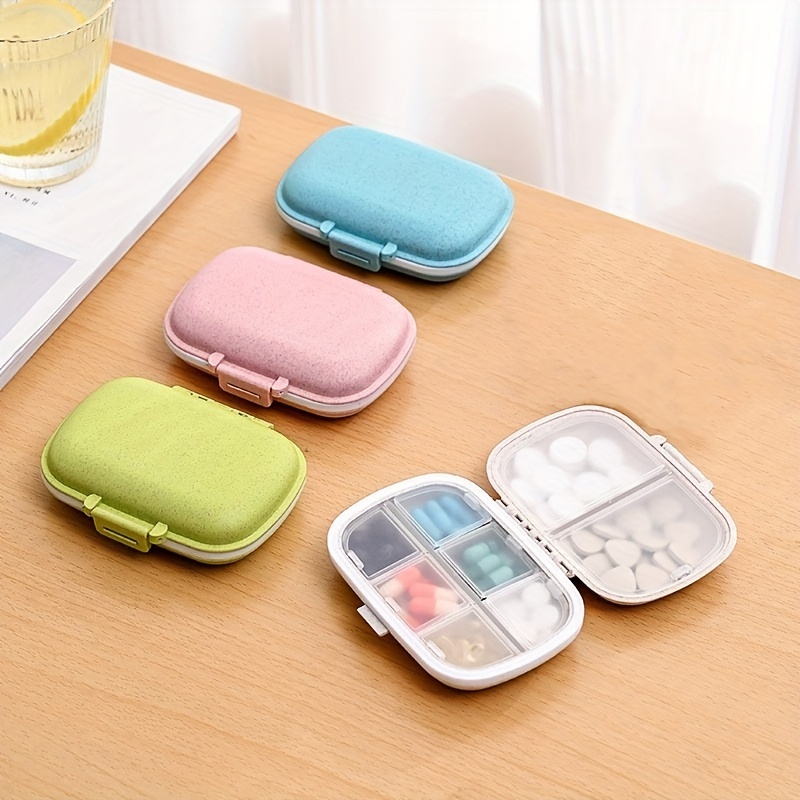 8-Compartment Sealed Pill Box for Travel Medicine Storage