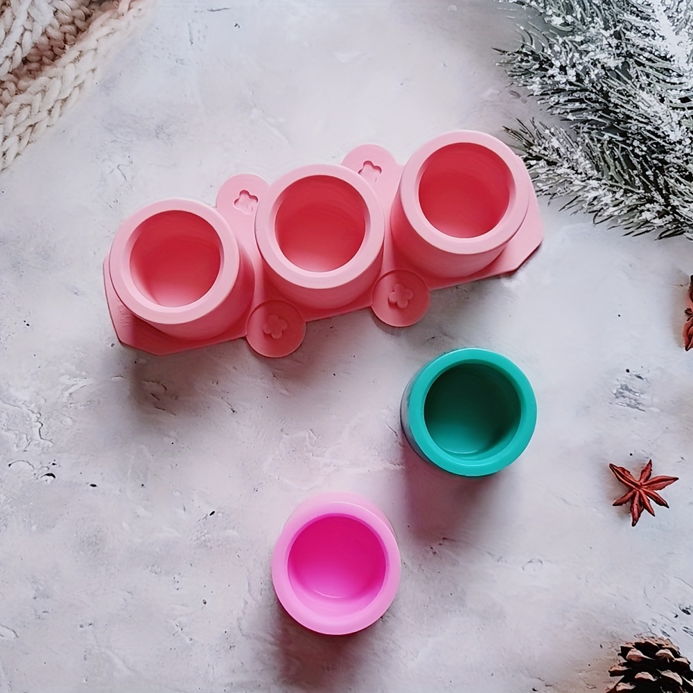 3 holes Circular Concrete Flowerpot Silicone Mold Diy - Temu