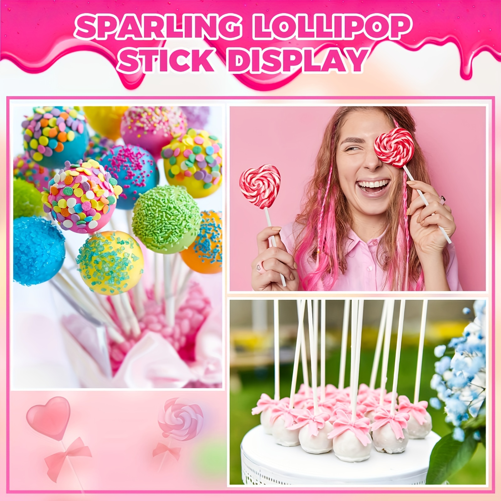 Lollipop Wrapping Set Cake Pop Sticks Clear Treat Bags - Temu