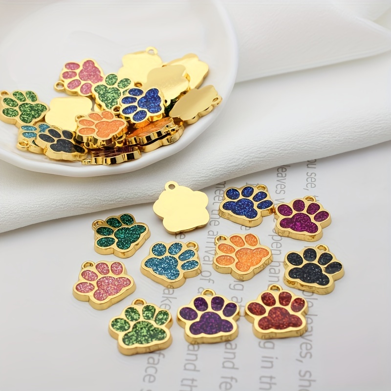 

Personalized Pet Tags - Dog Paw Print & Cat Design - Anti-lost Collar Pendant - Customizable Pet Accessories
