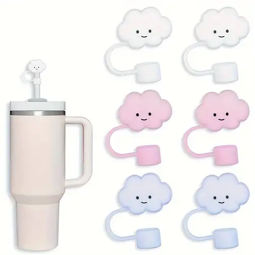 10PCS Cat Straw Cover Cap Compatible With Stanley30&40 Oz Tumbler, Reusable  Straw Protectors, Portable Cute Silicone Straw Tips Covers, Silicone Straw