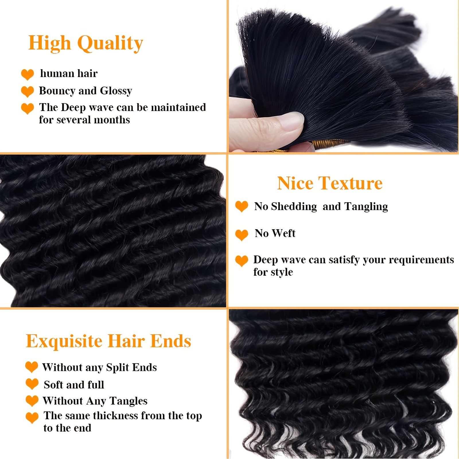 Brazilian Virgin Human Hair Bulk For Micro Braids Wet And Wavy