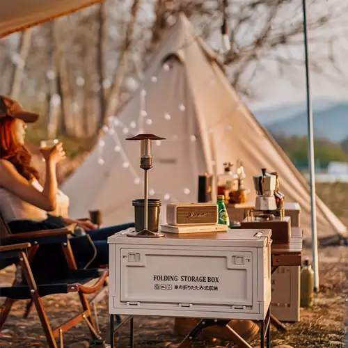 1pc Outdoor Camping Aufbewahrungsbox, Faltbarer Kofferraum