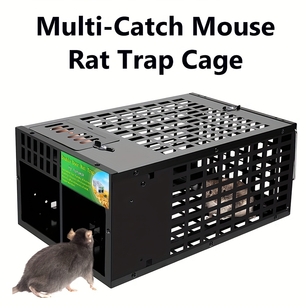 Rat Traps Indoor and Outdoor - 4 Pack Dual-Entry Large Rat Trap Outdoor and  Indoor for Home, Garden and Restaurant with 99.9% Trap Rate | Easy to Use