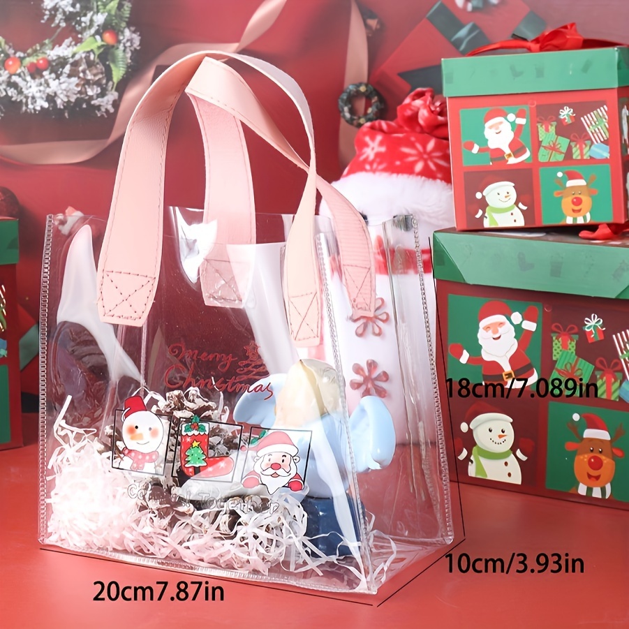 Christmas Pvc Women's Transparent Handbag Christmas Gift Gift Bag