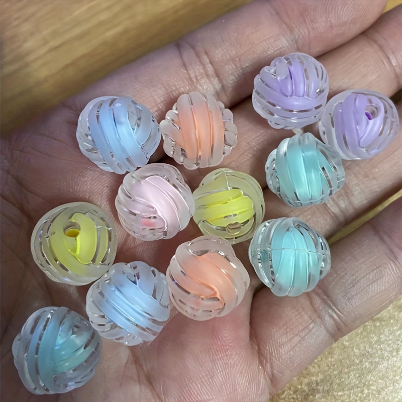 Glass Beads Frosted Loose Beads Transparent Round Beads For - Temu
