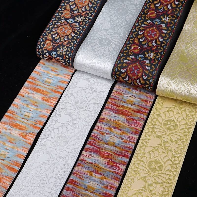 Jacquard Ribbon Jacquard Trim Embroidered Lace Ribbon Ethnic - Temu