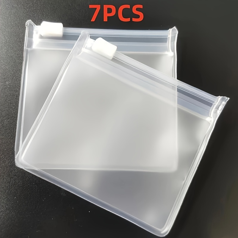 7PCS Reusable Pill Pouch Bags Zippered Pill Pouch Set Pill Baggies