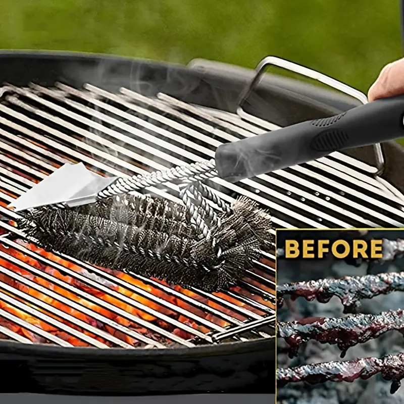 Upgrade Your Bbq Game With Stainless Steel Grill Brush - Cleaning &  Maintenance Tool! - Temu
