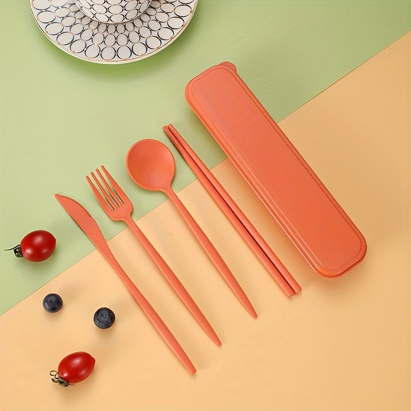 Reusable Utensils Set: Collapsible Travel Cutlery With - Temu