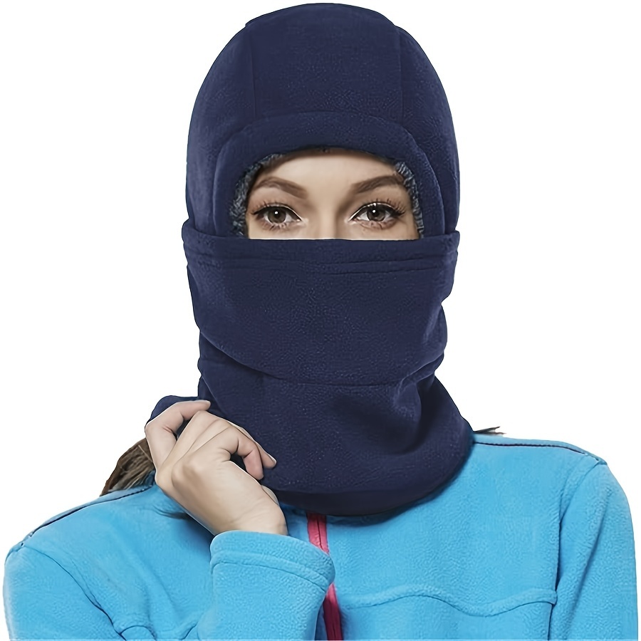 Masque facial cagoule, temps froid Masques de ski cagoule Hiver Coupe-vent  Polaire Unisexe Couvre-visage Chauffe-cou