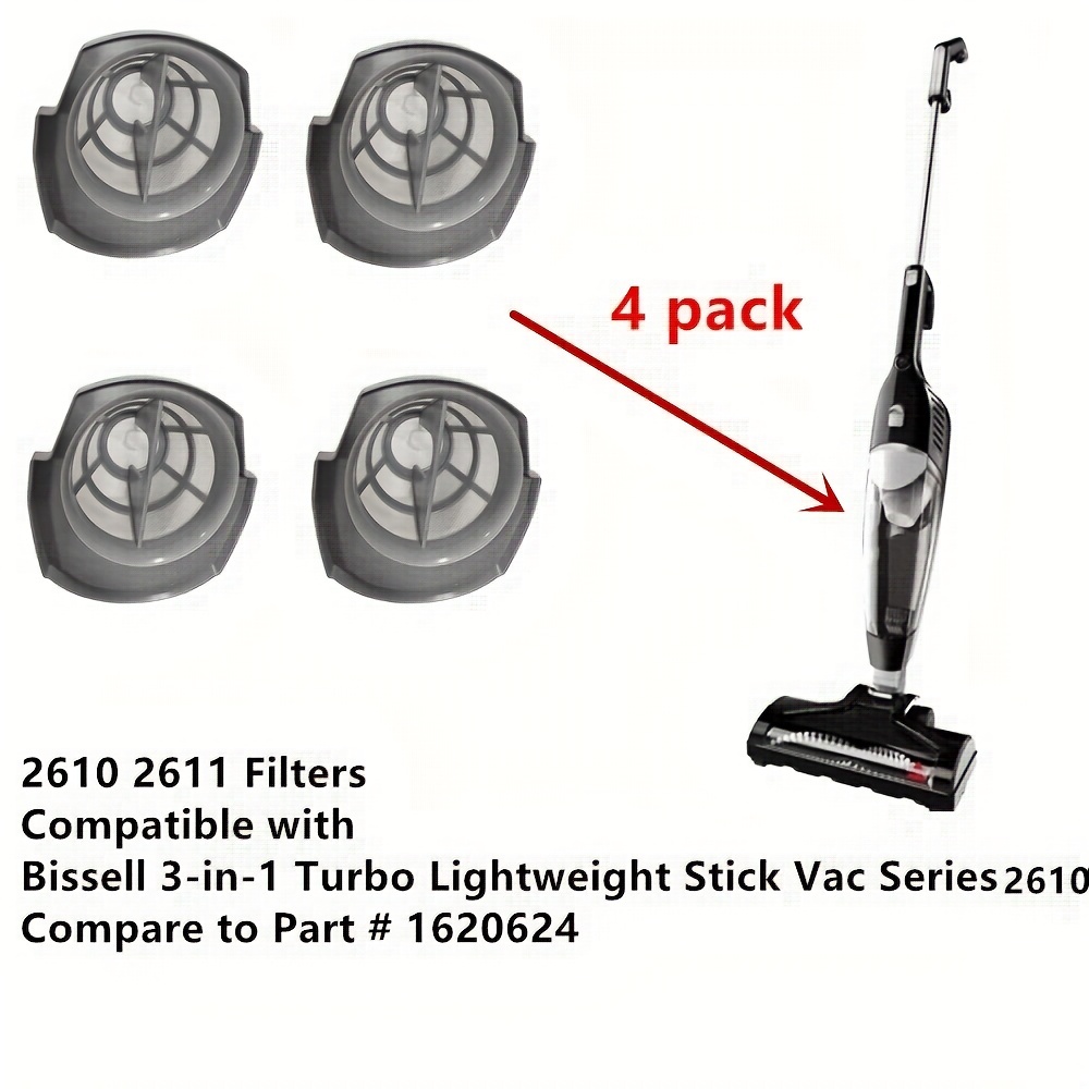  BISSELL 3-in-1 Turbo Lightweight Stick Vacuum Black