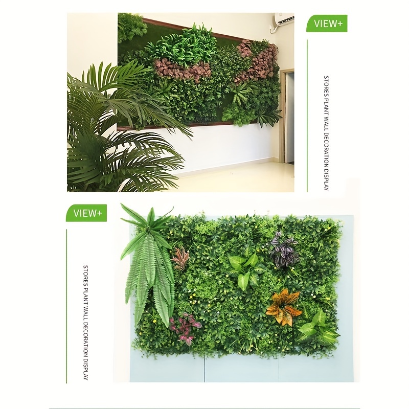 Artificial Grass Wall Panel Faux Shrubs Fence Mat Room Wall Decoration Panel