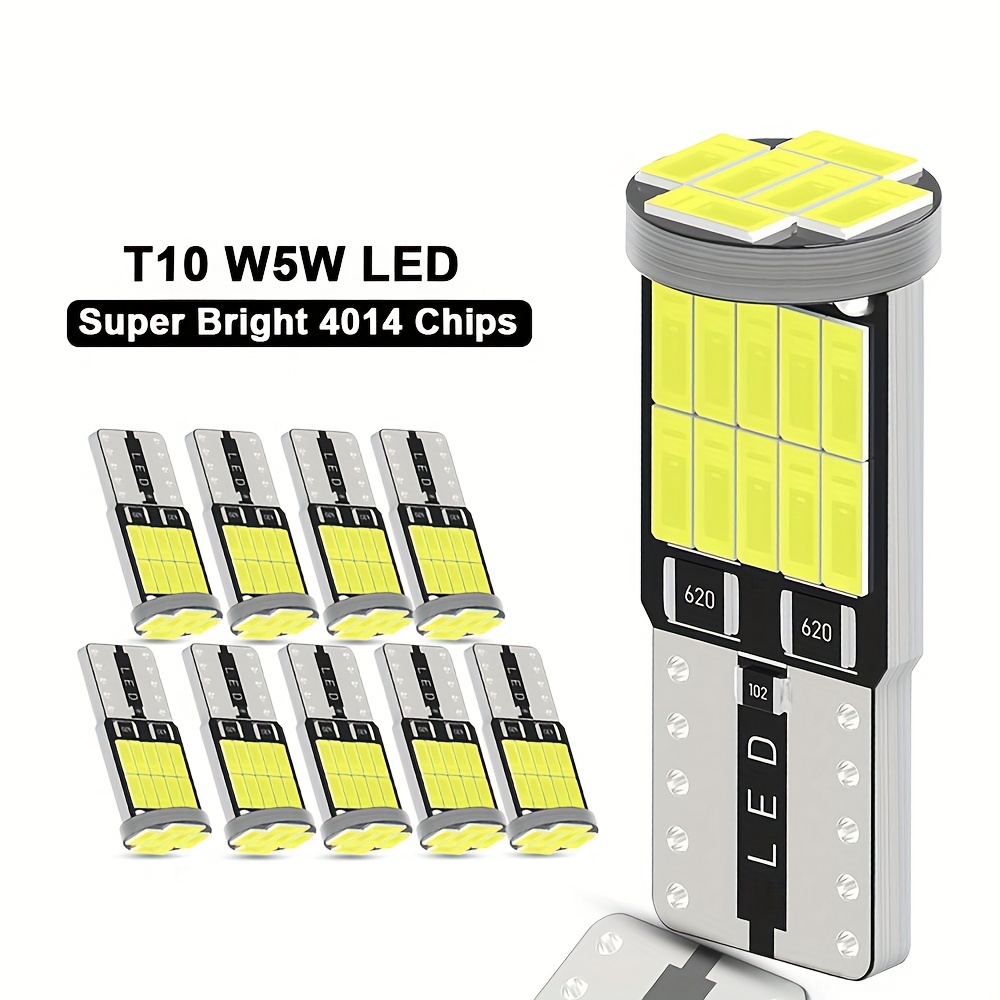 10pcs W5W / T10 LED CANBUS Lámparas de matrícula de coche 15 x