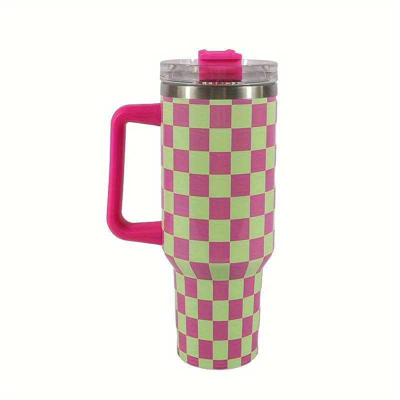 Plaid Insulated Beverage Container