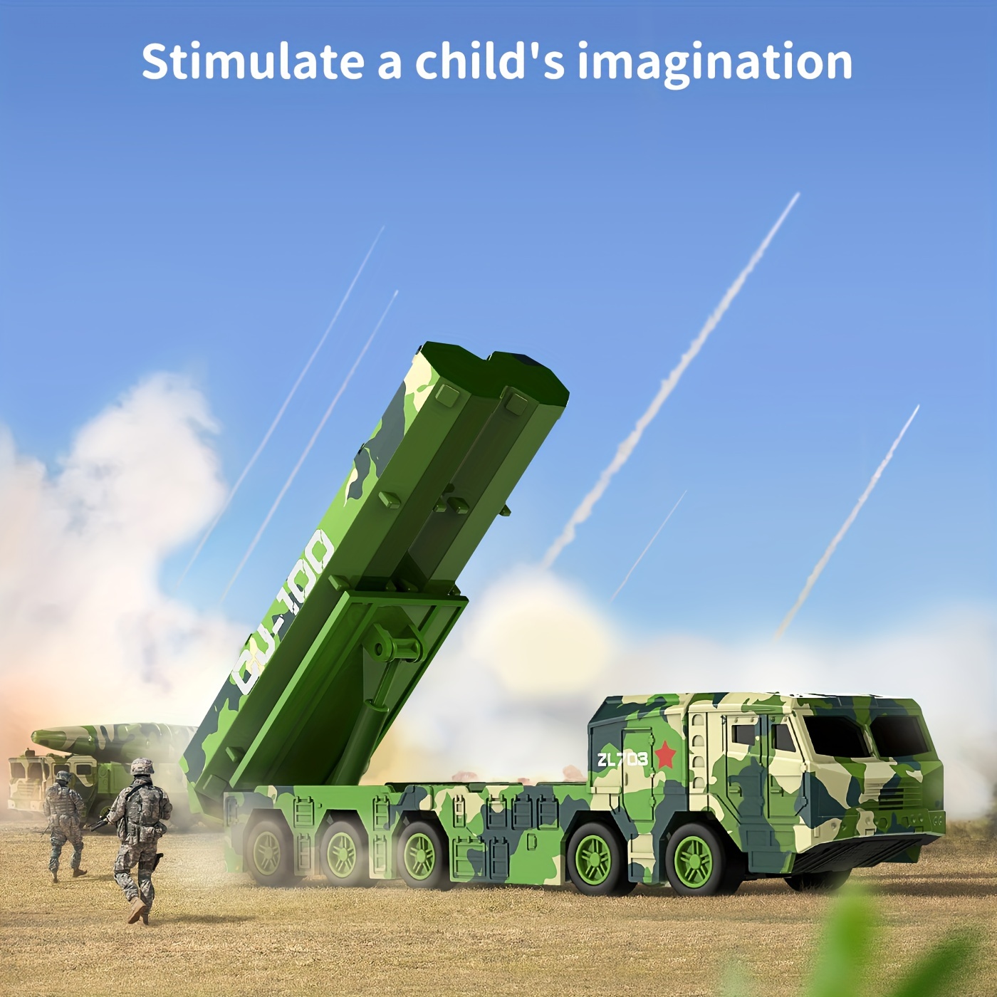 Rdeghly Guided Missile Toy, Military Toy,1:40 Alloy Kids Military Vehicle  Toy Tank Guided Missile Model Wonderful Children Gift 