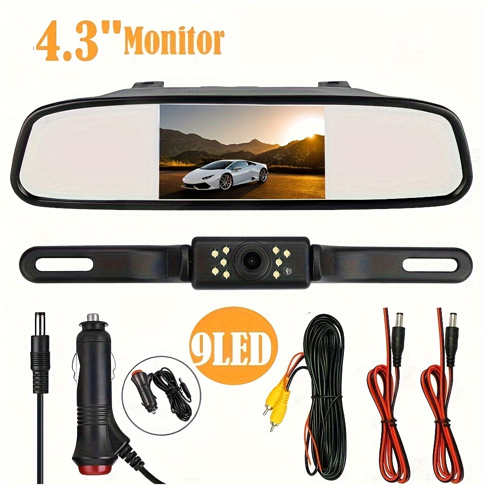 Espejo Retrovisor Con Camara De Reversa Retroceso Para Coche Carro Auto  Dash Cam