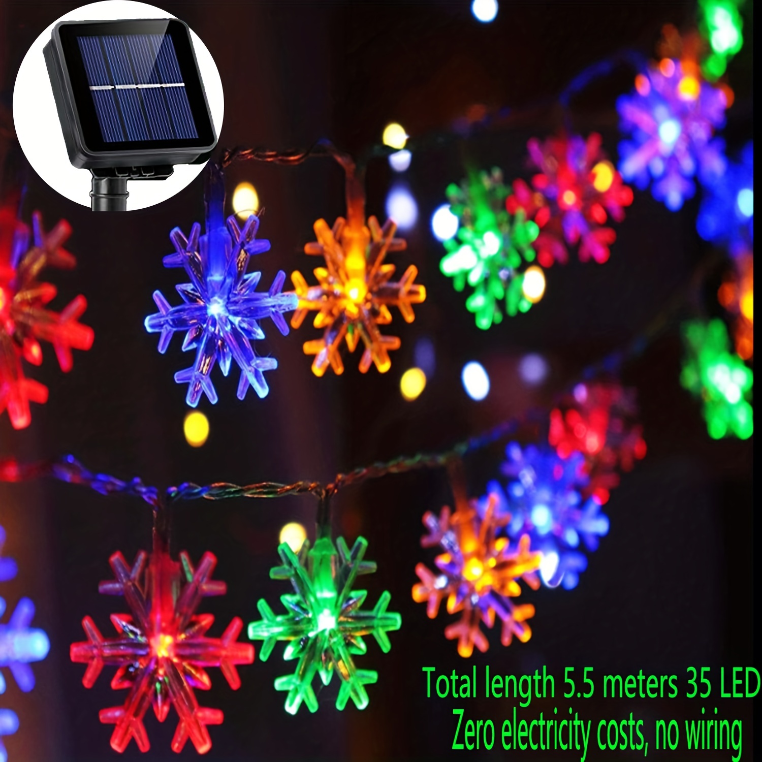 1pc Guirlande Lumineuse En Forme De Flocon De Neige - Temu Canada