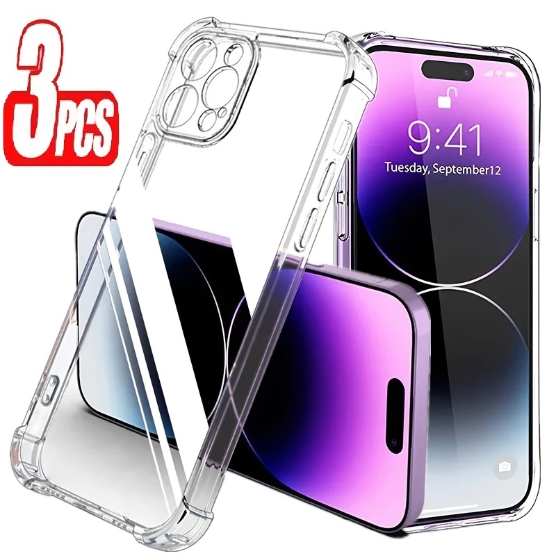 Clear Case for iPhone 13 Pro Max 14 Pro 14 Max XR 7Plus 6Plus 6s Plus Soft  TPU Silicone Bumper for iPhone 12 Mini 12 Pro Max Clear Back Cover – the