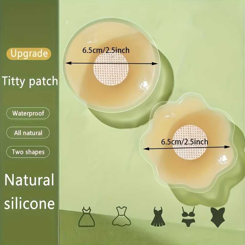 4 Pairs Silicone Nipple Covers, Strapless Invisible Self-adhesive Breast  Lift Pasties, Women's Lingerie & Underwear Accessories