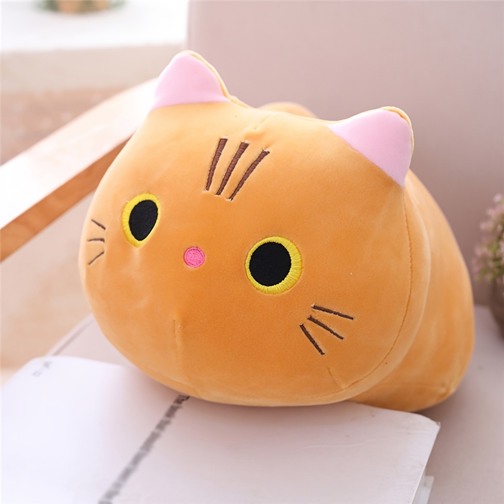 Cute Soft Cat Plush Pillow Sofa Cushion Toy - Temu Canada