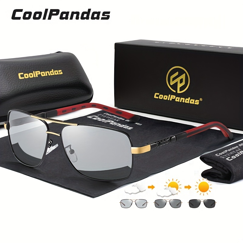 Coolpandas Brand Design Fashion Square Eyewear Photochromic