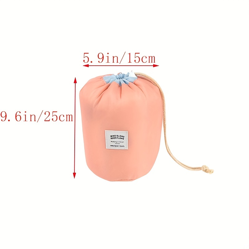 Travel Cosmetic Bags 2 Packs Waterproof Makeup Bags Multifunctional Bucket  Toiletry Bag Barrel Cases Bathroom Storage Carry Cases Toiletry Bags  Collapsible and Portable Cosmetic Cases 