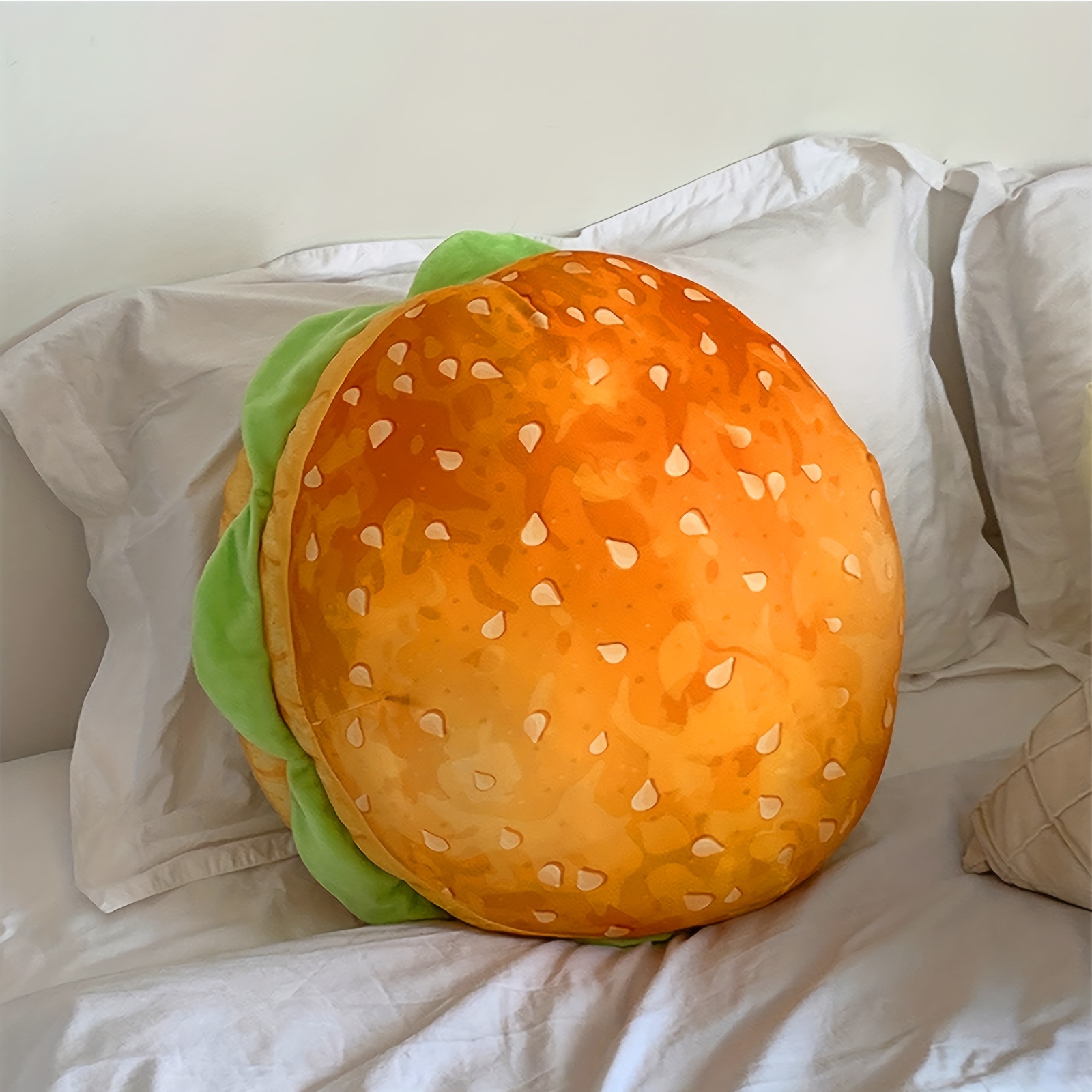 Realistic Burger Pillow Cushion fun Prank Gift cheeseburger - Temu