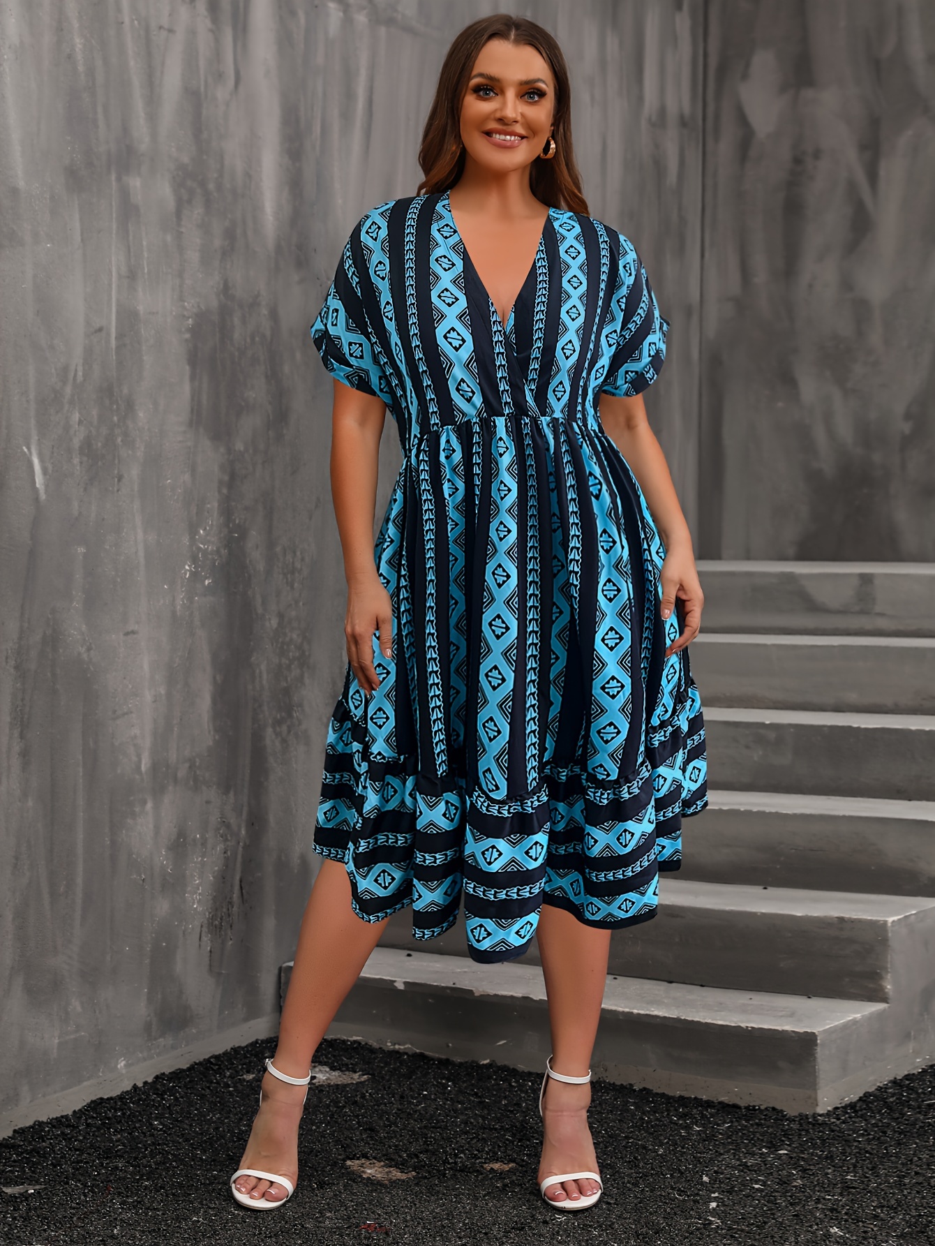 Plus Size High Split Solid Cami Maxi Dress Women's Plus - Temu Canada